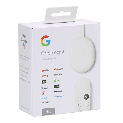 Google Chromecast with Google TV (HD) - Snow-smartzonekw