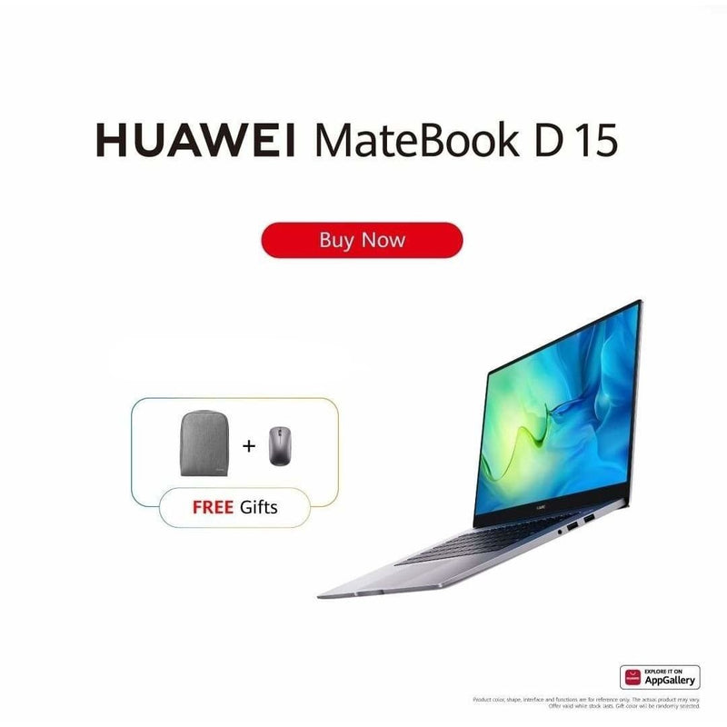 HUAWEI MateBook D 15, 13-Inch Laptop 11th Gen Intel Core I5-1135G7, 8GB Ram, 512GB Rom - Space Gray-smartzonekw