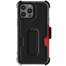 GHOSTEK Iron Armor3 Black Rugged Case + Holster with Tempered Glass for iPhone 13 Pro Max-smartzonekw