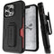 GHOSTEK Iron Armor3 Black Rugged Case + Holster with Tempered Glass for iPhone 13 Pro-smartzonekw