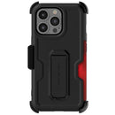 GHOSTEK Iron Armor3 Black Rugged Case + Holster with Tempered Glass for iPhone 13 Pro-smartzonekw