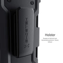 GHOSTEK Iron Armor3 Black Rugged Case + Holster with tempered glass for iPhone 13 Mini-smartzonekw
