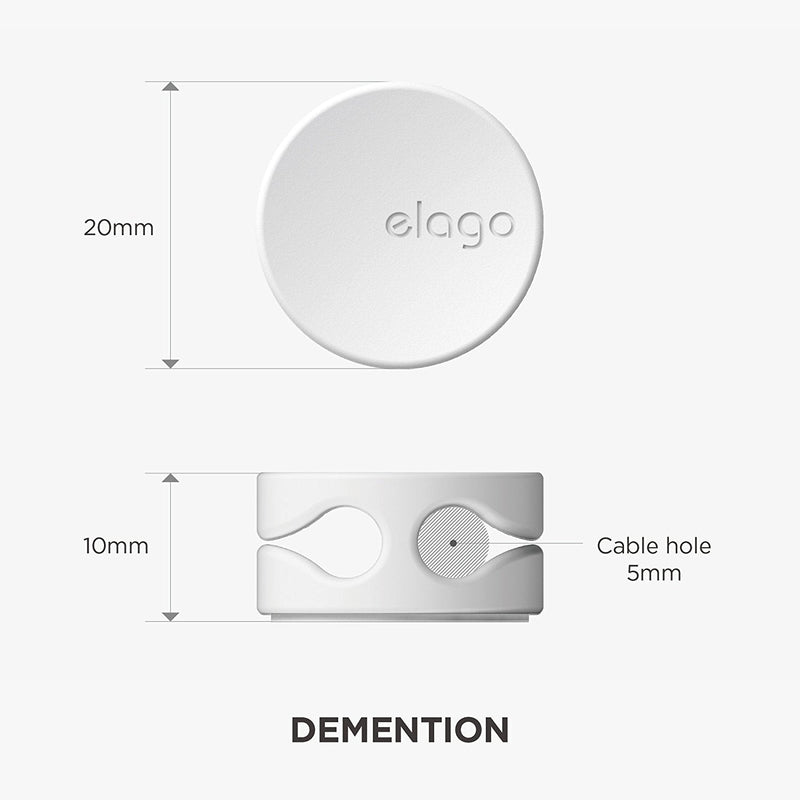 Elago Cable Management Buttons (7 pieces) - White-smartzonekw