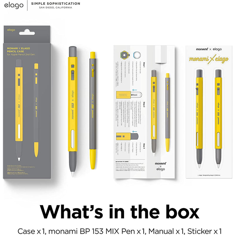 Apple Pencil 2nd Gen Monami Case - Yellow-smartzonekw