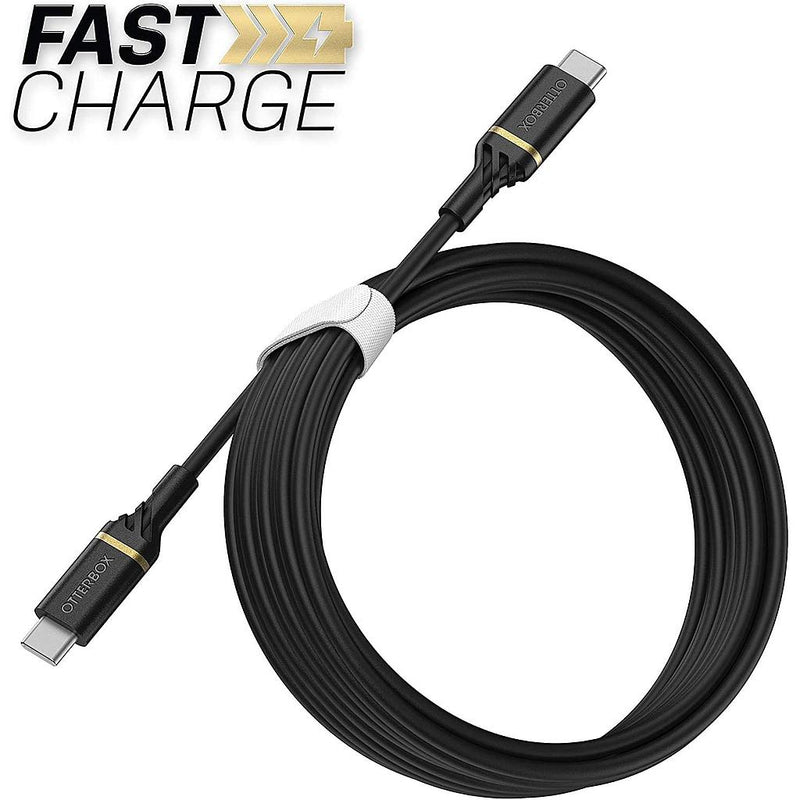 Otterbox USB-C to USB-C Fast Charge Cable Standard 3 Meter - Black (78-52671) - Smartzonekw