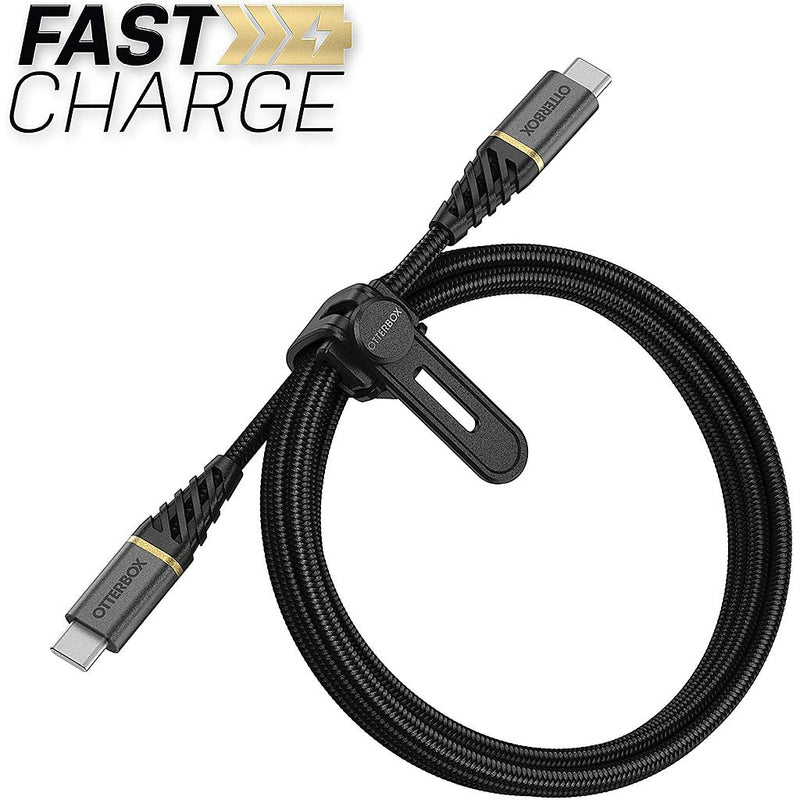 Otterbox USB-C to USB-C Fast Charge Cable – Premium 1 Meter  - Black (978-52677) - Smartzonekw