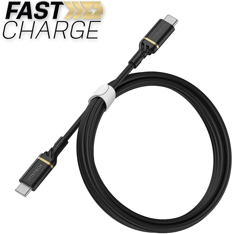 Otterbox USB-C to USB-C Fast Charge Cable Standard 1 Meter - Black  (78-52541) - Smartzonekw