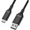 Otterbox USB-A to USB-C Cable – Standard 1 Meter - Matte Black  (78-52537) - Smartzonekw
