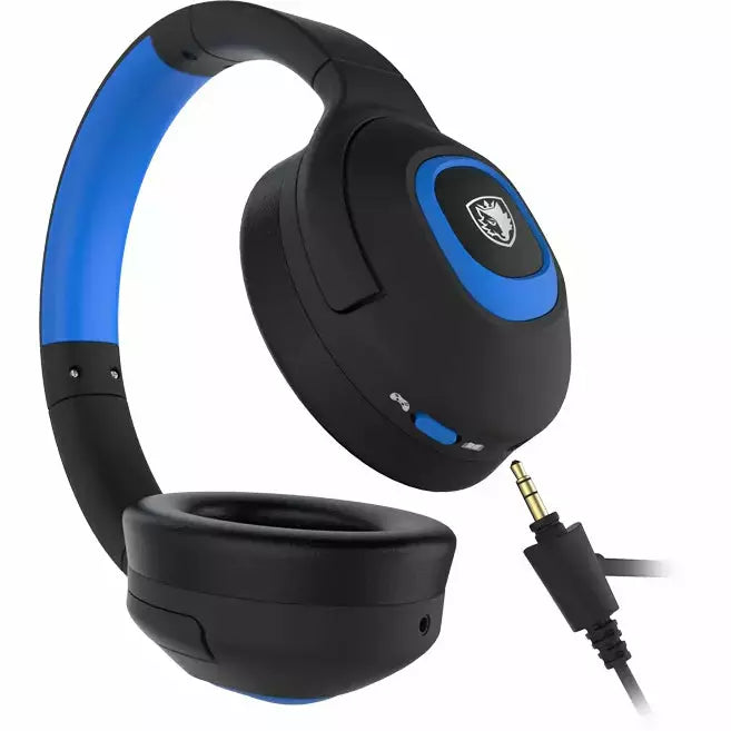 Kuwait Sades Shaman Gaming Headset - Blue-smartzonekw