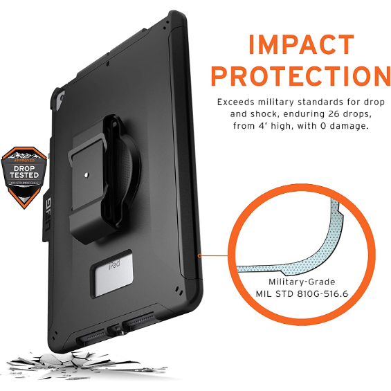 UAG iPad 10.2" (7th, 8th & 9th Gen) Scout with Handstrap - Black - Smartzonekw
