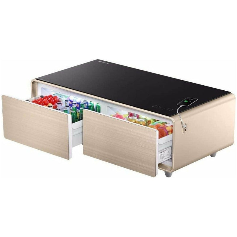 Smart Coffee Table Minibar with Smart Bluetooth Music System - Gold - smartzonekw