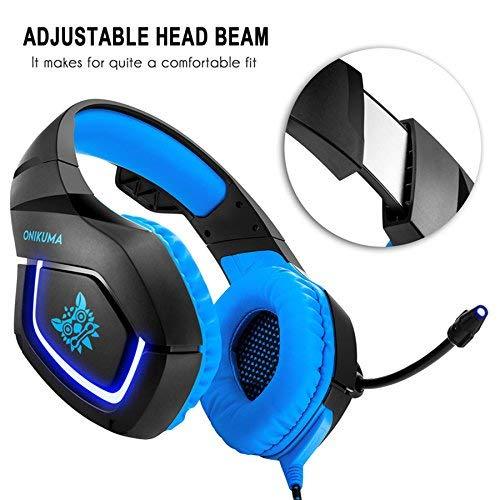 Onikuma K1 Stereo Over-Ear Noise Isolation Gaming Headset - Blue/Black - smartzonekw