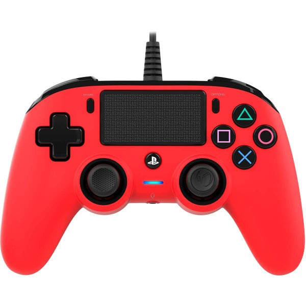 Nacon Wired Compact Controller For PlayStation 4 - Red - smartzonekw