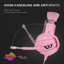 Onikuma K5 Professional Gaming Headset , Noise Cancellation - Pink - smartzonekw