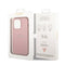 Guess PU Leather Saffiano Case with Metal Logo & Hot Stamp Stripes iPhone 14 Pro-smartzonekw