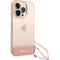 Guess PC / TPU IML Case Double layer Electroplated Camera Outline Transulent with Strap - Pink-smartzonekw
