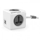 Allocacoc PowerCube Universal Extension 2USB, 4 plug UK,  3M Cable - Gray-smartzonekw