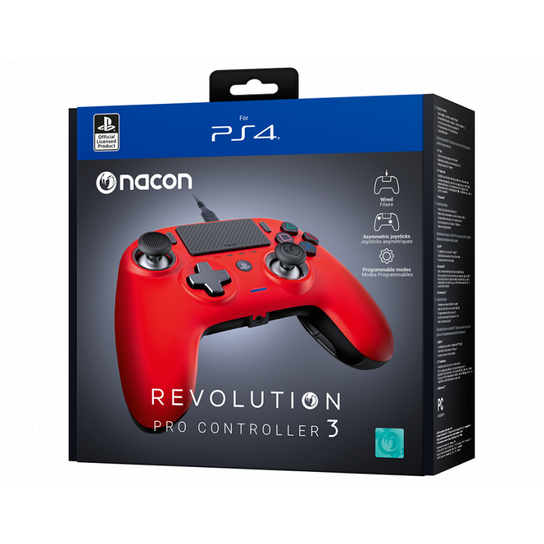 Nacon Revolution Pro Controller 3 for PS4 & PC - Red - smartzonekw