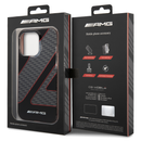 AMG Transparent Double Layer Case with Checkered Flag Pattern Crystal Case iPhone 14 Pro Max - Red-smartzonekw