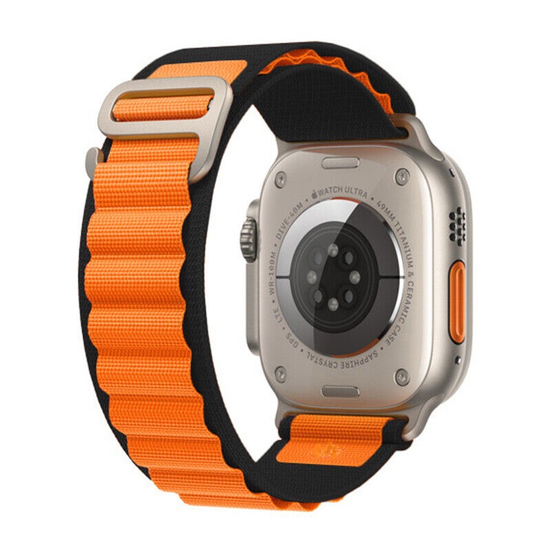 Apple Watch Band - Alpine Loop  Black/Orange - Smartzonekw