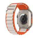 Apple Watch Alpine Loop Chain Strap - Orange / White - Smartzonekw