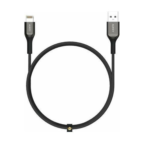 Aukey CB-AKL2 BK Kevlar Core Lightning to USB-A Cable  (2m / 6.6ft) - Black - smartzonekw