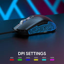 Aukey GM-F4 RGB Wired Gaming Mouse with 7200 DPI Optical Sensor, 6 Programmable Buttons, Lightweight Design, and Macros - smartzonekw