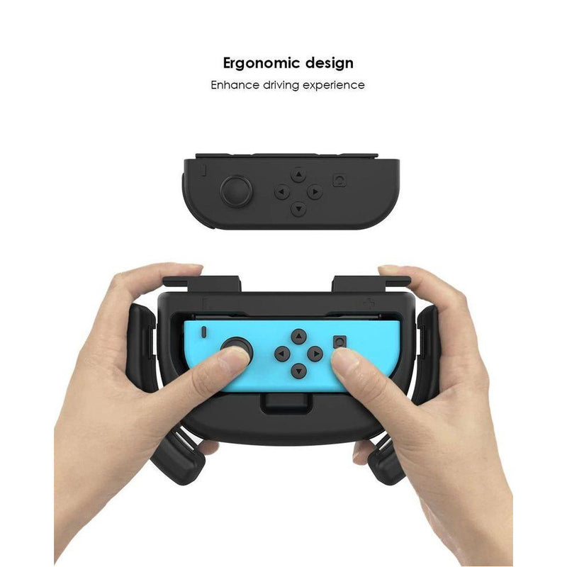 Gamesir Portable Racing Wheel For Nintendo provides protection Joy-Con controllers - Black - smartzonekw