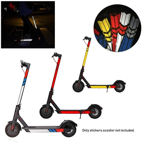 Reflective Styling Stickers for Scooter - Blue & Silver (M-59-Wbb) - smartzonekw