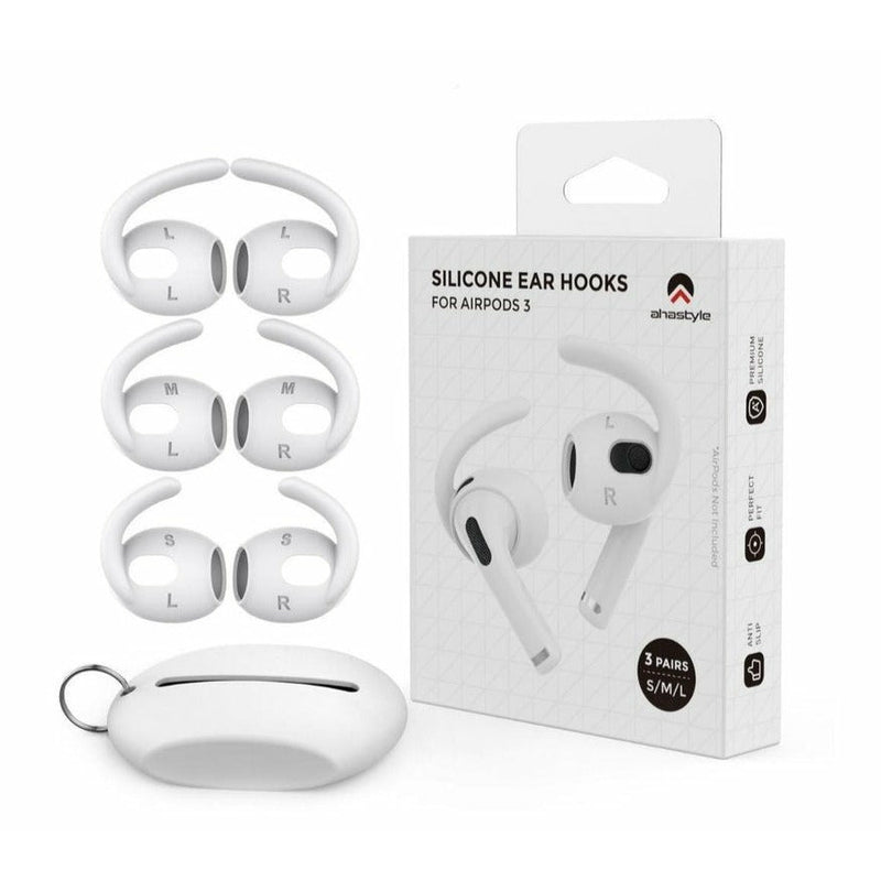 AhaStyle AirPods 3 Silicone Earhooks  - 3 Pairs Silicon Covers (PT60-3) - Smartzonekw
