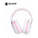 Sades Mpower Gaming Headset 7.1 - White & Pink - smartzonekw